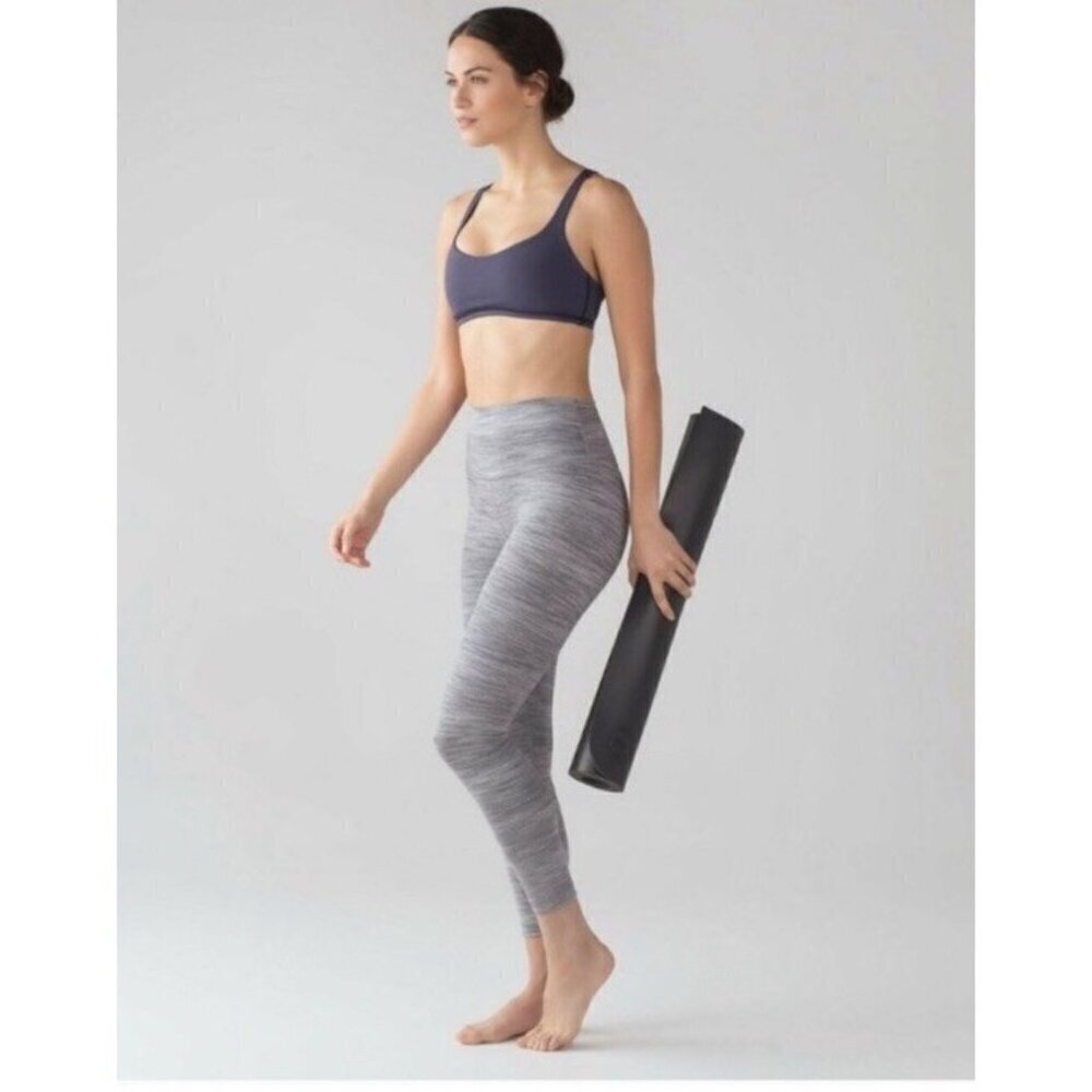 Lululemon Women's Sz 4 High Times Pant Leggings Space Dye Light Gray